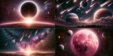 una representación espectacular de estos fenómenos celestiales en alta resolución